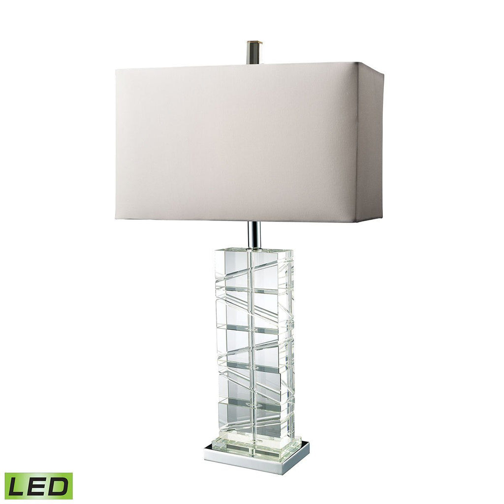 Avalon LED Table Lamp In Clear Crystal And Chrome Lamps Dimond Lighting 