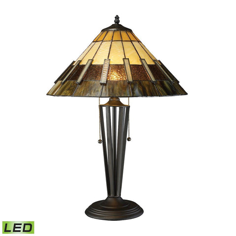 Porterdale 2 Light LED Table Lamp In Tiffany Bronze Lamps Dimond Lighting 