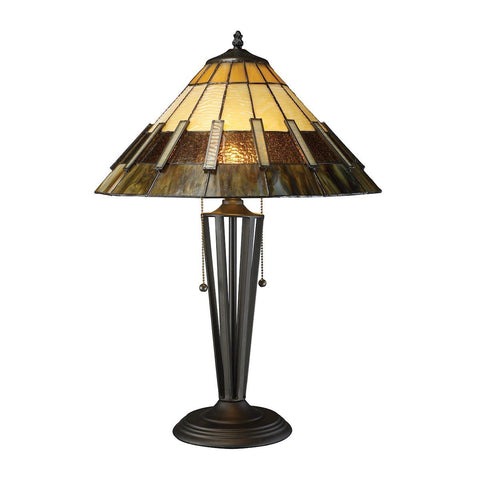 Porterdale 2 Light Table Lamp In Tiffany Bronze Lamps Dimond Lighting 