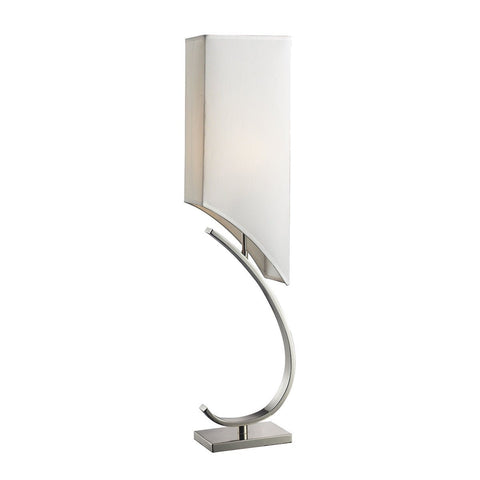 Appleton Table Lamp In Polished Nickel With Pure White Shade Lamps Dimond Lighting 