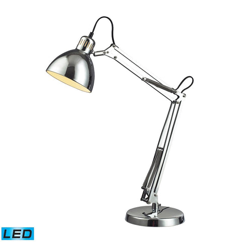 Ingelside LED Desk Lamp In Chrome With Chrome Shade Lamps Dimond Lighting 