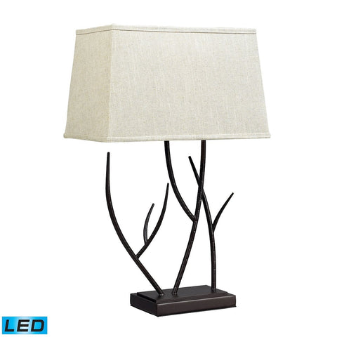 Winter Harbour 25"H Bronze Hammered Iron LED Table Lamp Lamps Dimond Lighting 