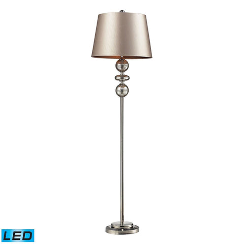 Hollis LED Floor Lamp In Antique Mercury Glass And Polished Nickel Lamps Dimond Lighting 