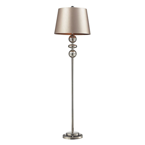 Hollis Floor Lamp In Antique Mercury Glass And Polished Nickel Lamps Dimond Lighting 