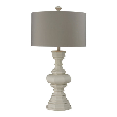 Parisian Plaster Finish Table Lamp With Light Grey Shade Lamps Dimond Lighting 