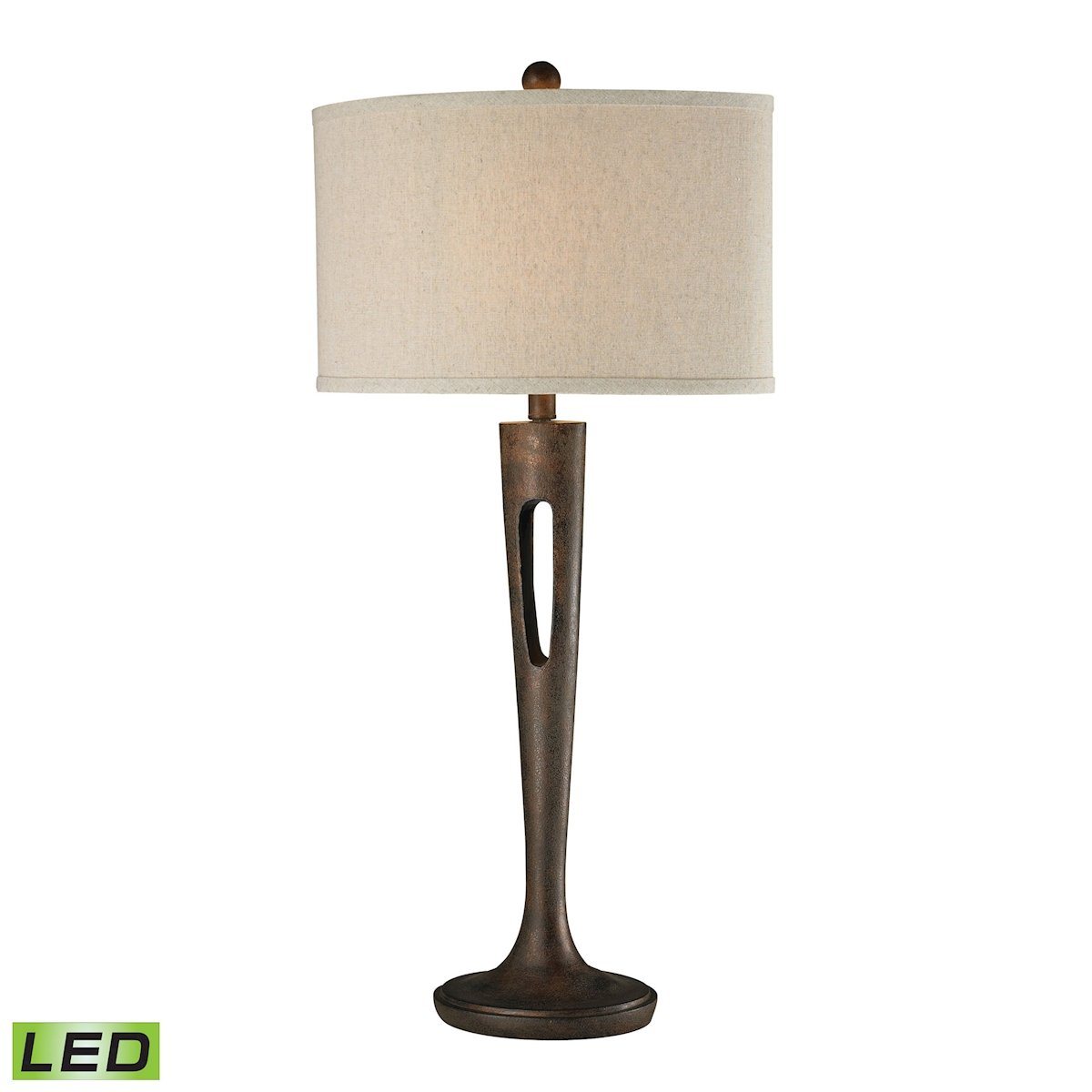 Martcliff LED Table Lamp in Burnished Bronze Lamps Dimond Lighting 