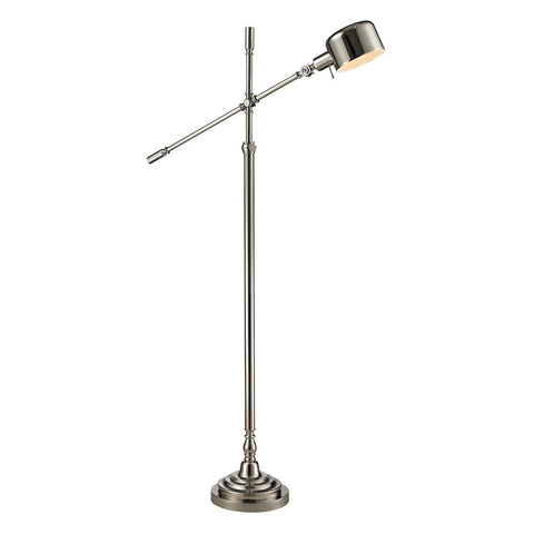 Stratsburg Chrome Adjustable Floor Lamp in Polished Nickel Lamps Dimond Lighting 