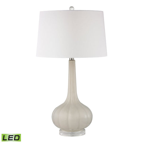 Abbey Lane 30"h Ceramic LED Table Lamp in Off White Lamps Dimond Lighting 