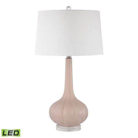 Abbey Lane 30"h Ceramic LED Table Lamp in Pastel Pink Lamps Dimond Lighting 