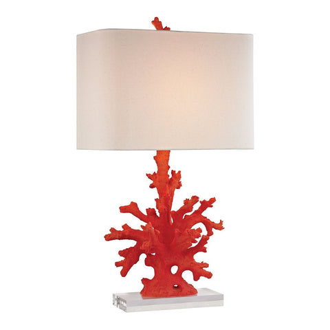 Red Coral Table Lamp in Red Lamps Dimond Lighting 