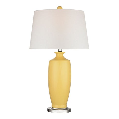 Halisham Ceramic Table Lamp in Sunshine Yellow Lamps Dimond Lighting 