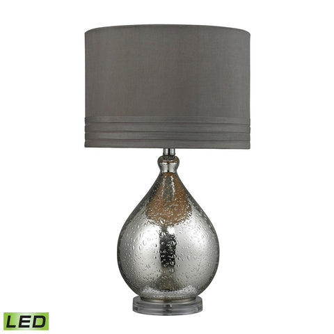 Bubble Glass LED Table Lamp in Mercury Plate Finish Lamps Dimond Lighting 