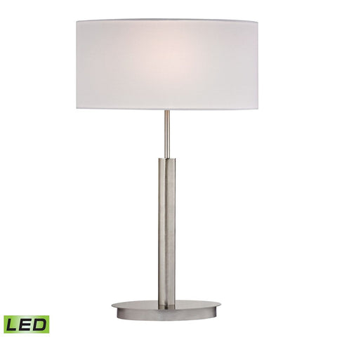 Port Elizabeth LED Table Lamp in Satin Nickel Lamps Dimond Lighting 