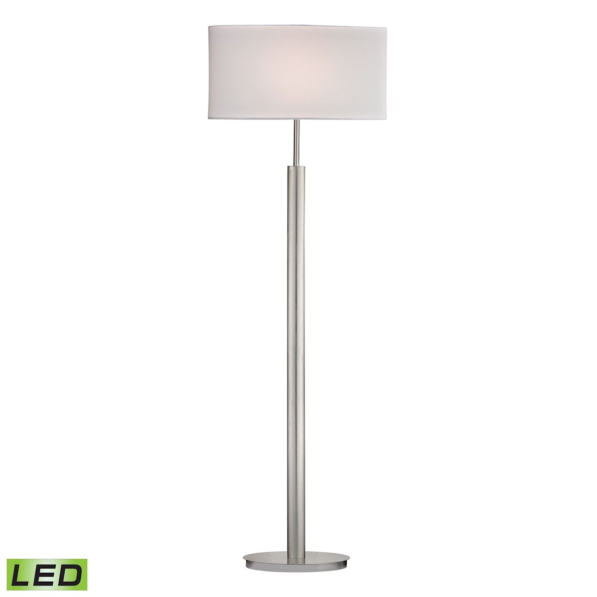 Port Elizabeth LED Floor Lamp in Satin Nickel Lamps Dimond Lighting 