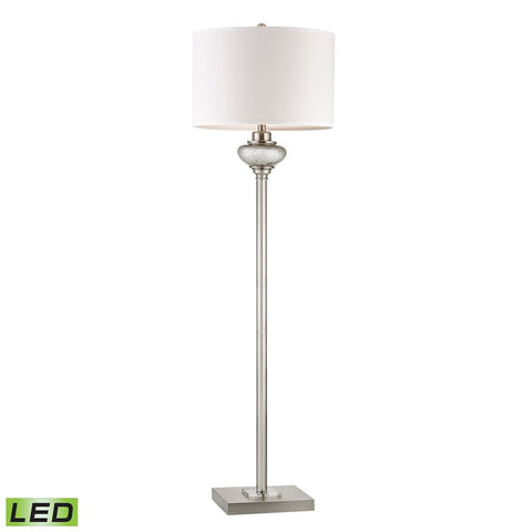 Edenbridge Antique Mercury Glass LED Floor Lamp with Nightlight Lamps Dimond Lighting 