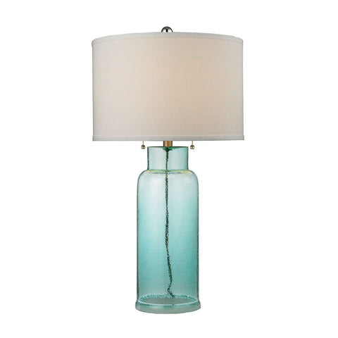 Glass Bottle Table Lamp in Seafoam Green Lamps Dimond Lighting 
