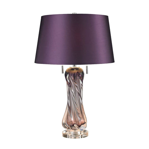Vergato Free Blown Glass Table Lamp in Purple Lamps Dimond Lighting 