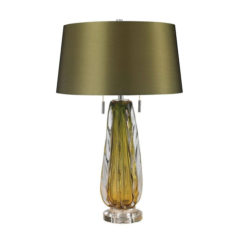 Modena Free Blown Glass Table Lamp in Green Lamps Dimond Lighting 