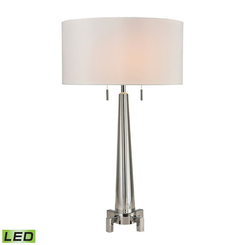 Bedford Solid Crystal LED Table Lamp in Polished Chrome Lamps Dimond Lighting 