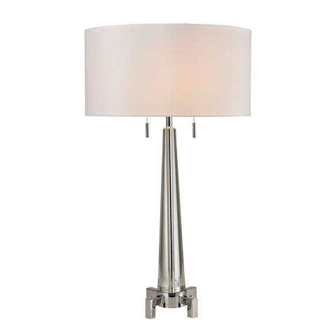 Bedford Solid Crystal Table Lamp in Polished Chrome Lamps Dimond Lighting 