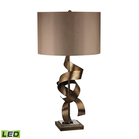 Allen 29"h Metal Sculpture LED Table Lamp in Roxford Gold Lamps Dimond Lighting 