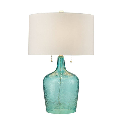 Hatteras Hammered Glass Table Lamp in Seabreeze Lamps Dimond Lighting 
