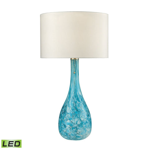 Mediterranean Blown Glass LED Table Lamp in Seafoam Lamps Dimond Lighting 