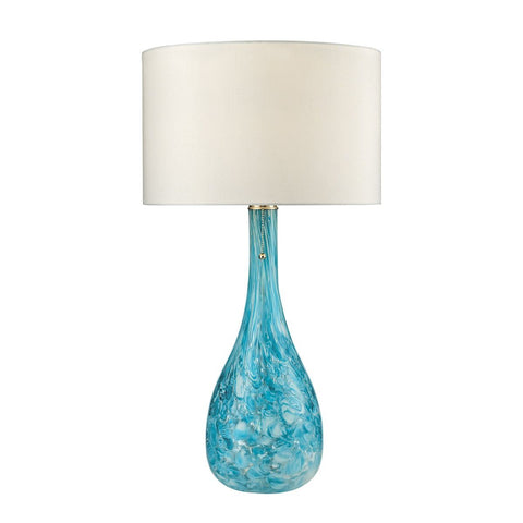 Mediterranean Blown Glass Table Lamp in Seafoam Lamps Dimond Lighting 