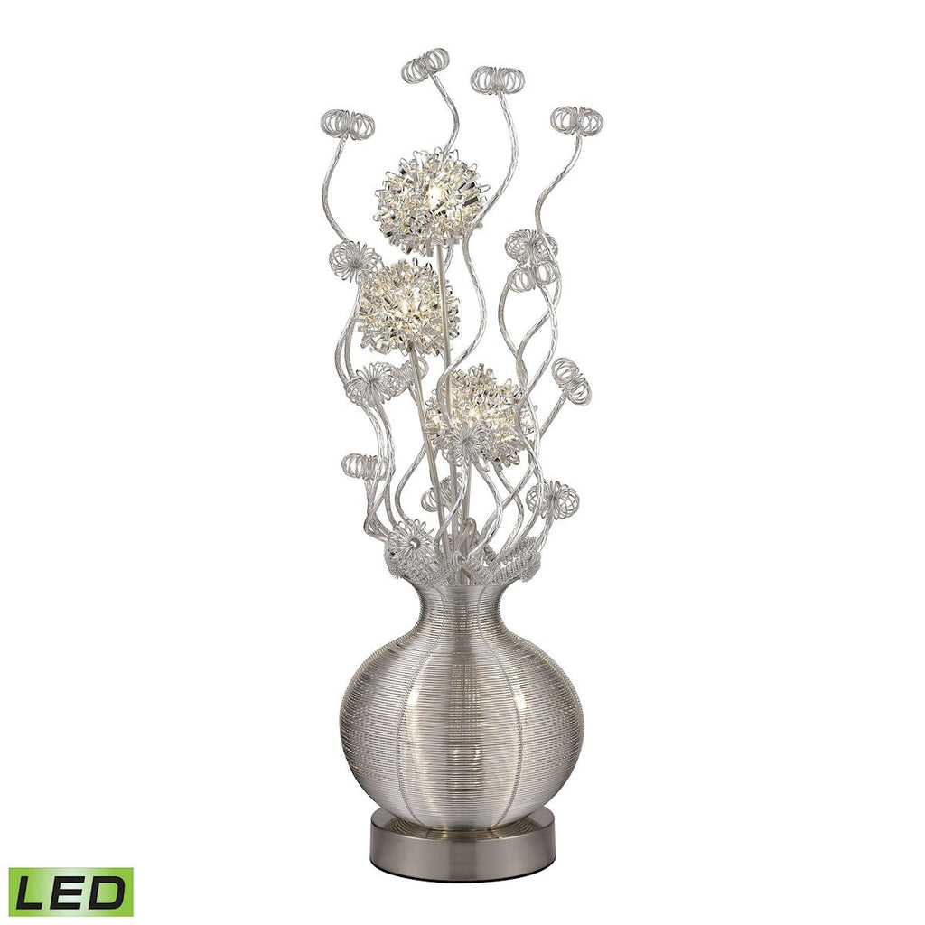 Lazelle Contemporary Floral Display Floor Lamp In Silver Lamps Dimond Lighting 