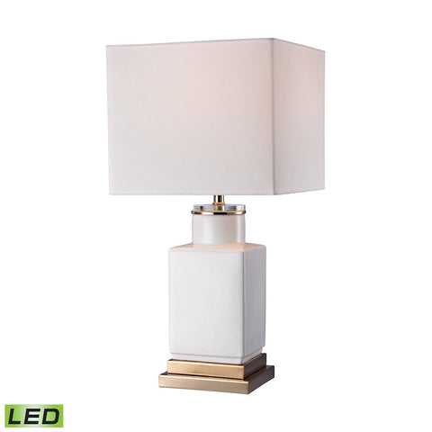 Small White Cube LED Lamp Lamps Dimond Lighting 