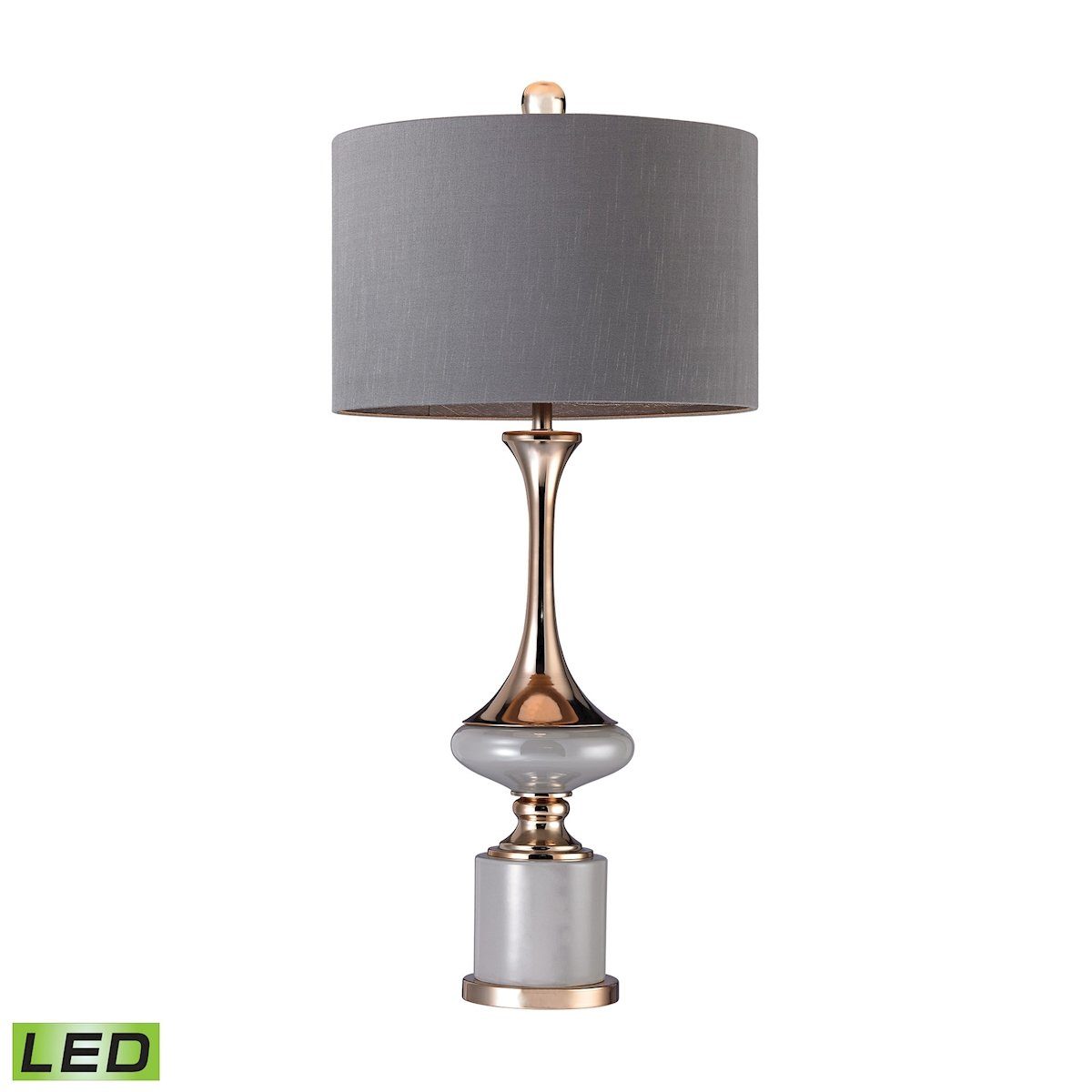 Gold Fluted Neck LED Lamp Lamps Dimond Lighting 