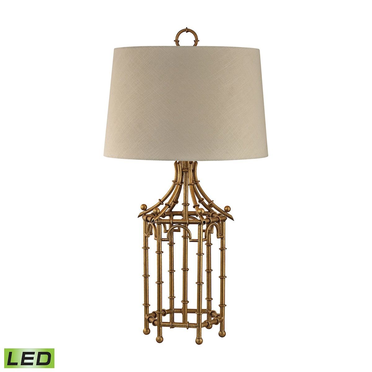 Bamboo Birdcage LED Table Lamp Lamps Dimond Lighting 