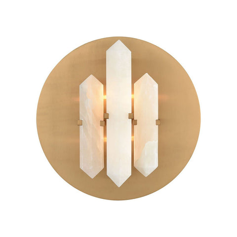 Annees Folles Brass and Alabaster Wall Sconce Wall Dimond Lighting 