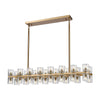 Double Vision 32-Light Island Light in Clear and Satin Brass Ceiling ELK Home 