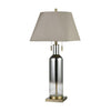 Scribe 2-Light Table Lamp in Chrome and Seeded Glass Lamps ELK Home 
