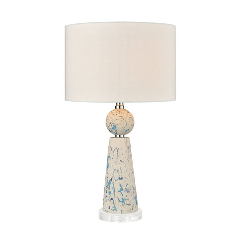 Libertine Table Lamp in White and Blue Lamps ELK Home 