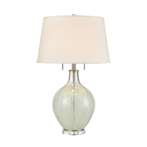 Storms End 2-Light Table Lamp in Clear and White Lamps ELK Home 