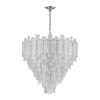 Diplomat 32"w 21-Light Staggered Chandelier in Chrome - Large Ceiling ELK Home 