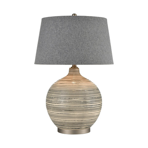 Event Table Lamp in Grey and Off-white and Pewter Lamps ELK Home 