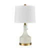 Small but Strong Table Lamp in Jade White Glass and Matte Brushed Gold Lamps ELK Home 
