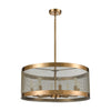 Line in the Sand 8-Light Pendant in Satin Brass and Antique Silver Ceiling ELK Home 