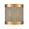 Line in the Sand 2-Light Wall Sconce in Satin Brass and Antique Silver Wall ELK Home 