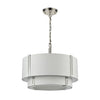 Rudolfo 4-Light Pendant in White and Polished Nickel Ceiling ELK Home 