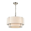 Rudolfo 4-Light Pendant in White and Polished Nickel Ceiling ELK Home 