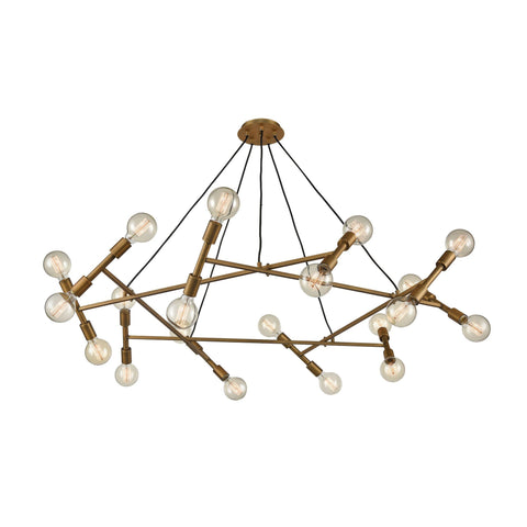 Guesting 20-Light 54"w Pendant in Antique Brass Ceiling ELK Home 