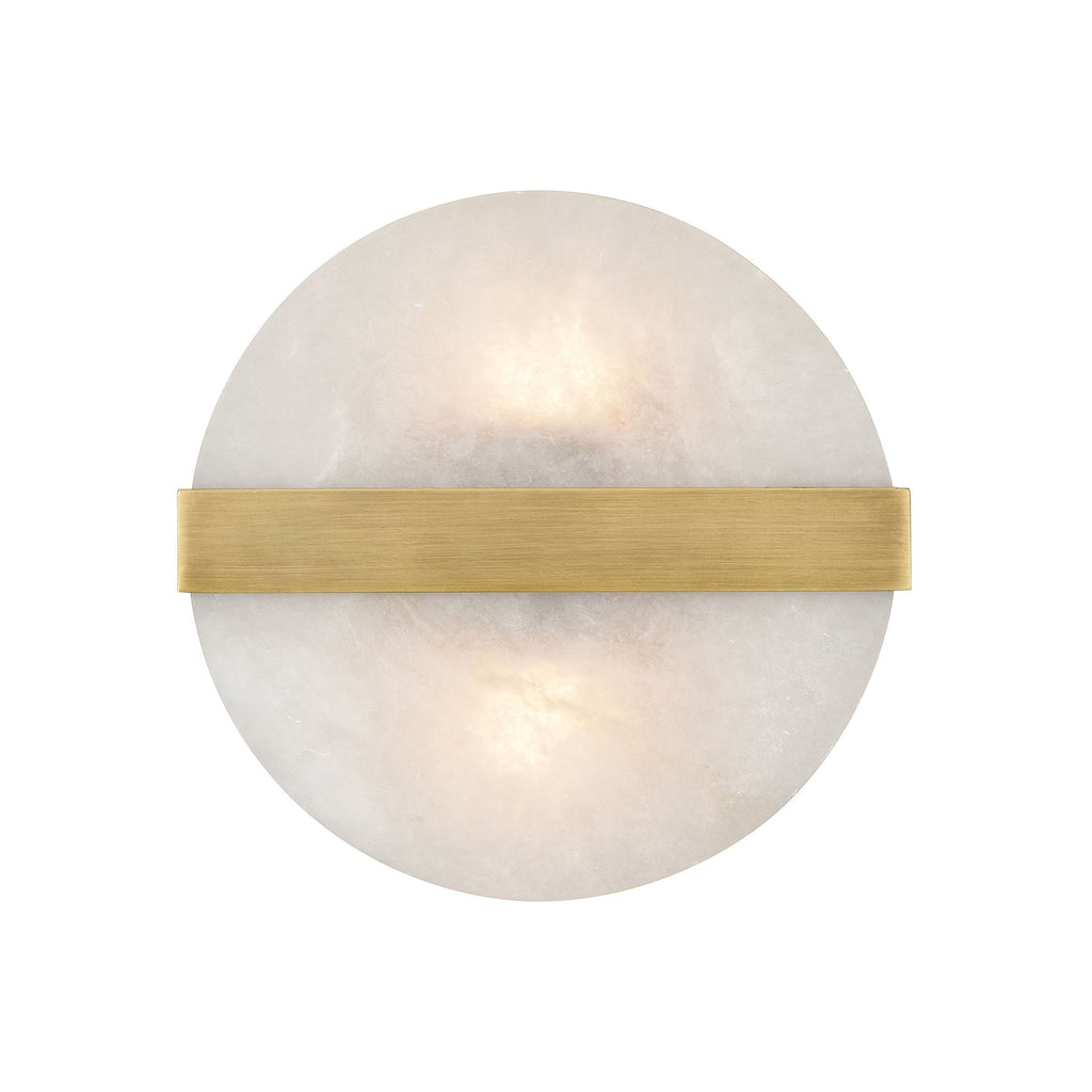 Stonewall 2-Light Wall Sconce in Aged Brass Wall ELK Home 
