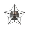 Moravian Star 1-Light Wall Sconce in Oil Rubbed Bronze with Clear Glass - Large Wall ELK Home 
