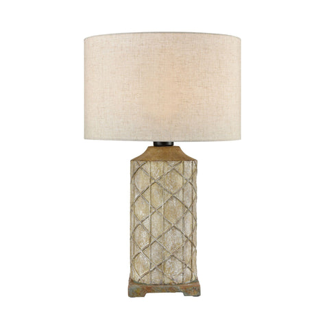 Sloan Outdoor Table Lamp in Brown and Grey