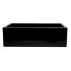 Black Gloss 33" x 18" Reversible Fluted / Smooth Fireclay Farm Sink