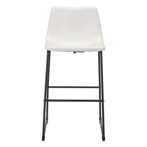 Smart Bar Chair Distressed White Furniture Zuo 